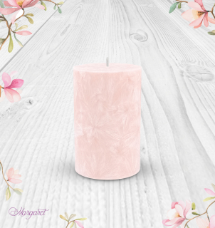Svíčka Válec 0 (8 cm) – Pudrová / Vanilla Cashmere / Květinka